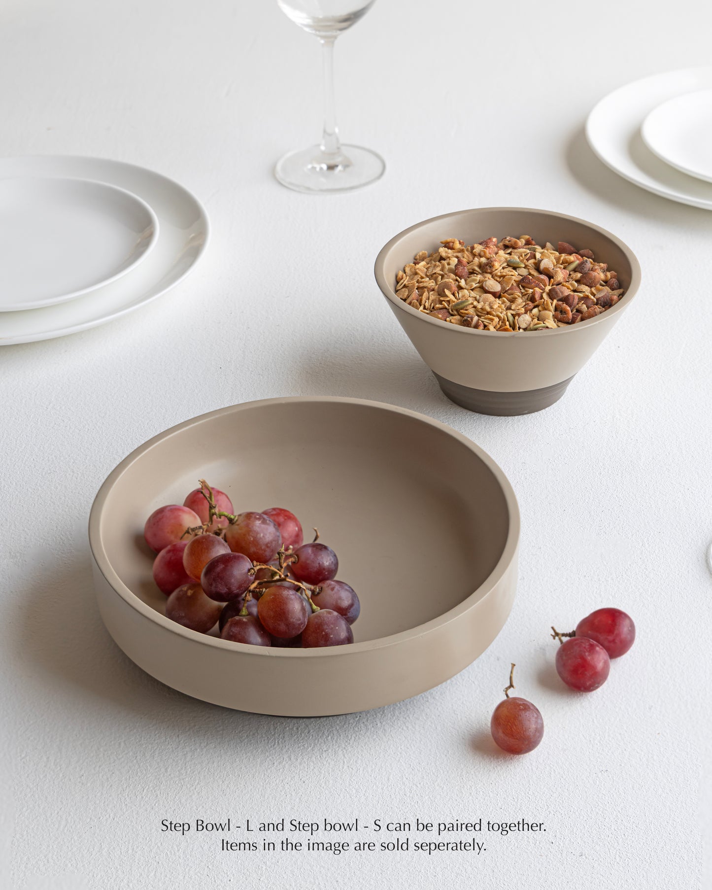 Step Bowl - L (Beige)