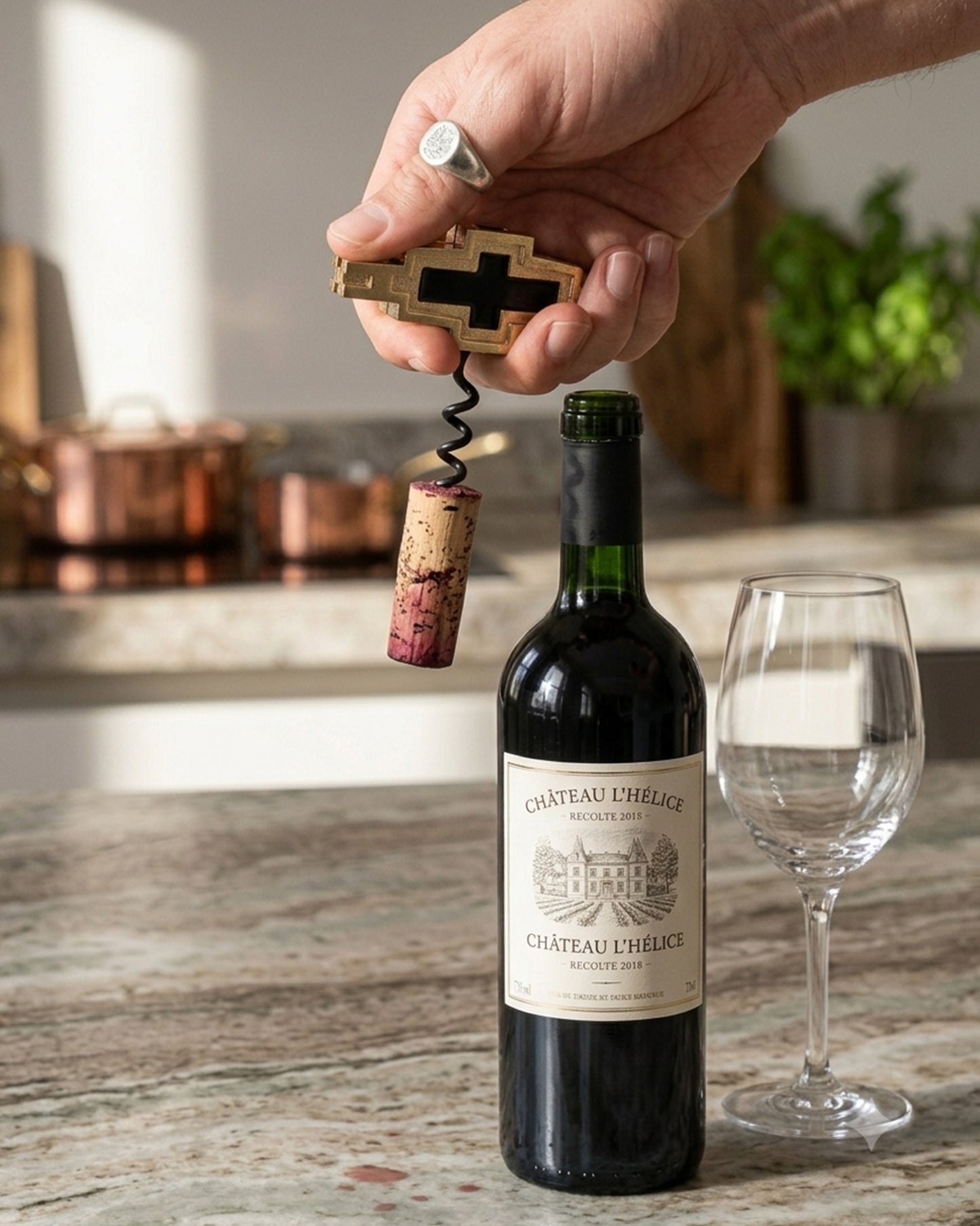 Baori Corkscrew – Handcrafted Brass Wine Bottle Opener