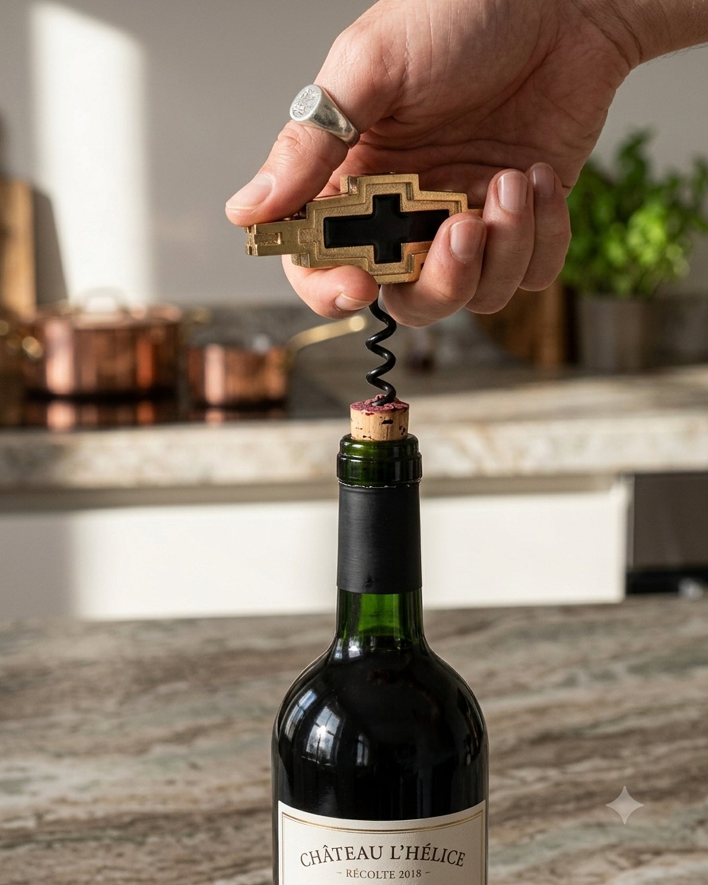 Baori Corkscrew – Handcrafted Brass Wine Bottle Opener