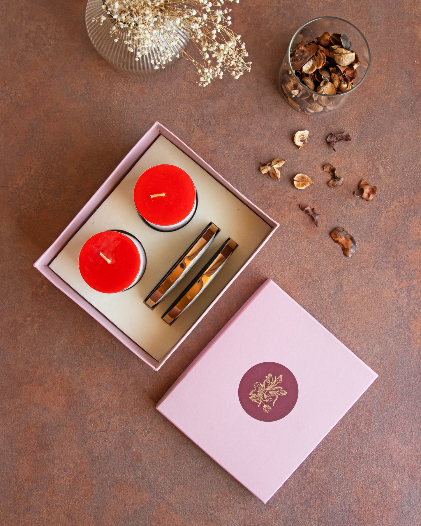 Yin Candles Plates + Aroma Candles _ Gift Box