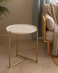 Tri Metal Table - Brass Gold