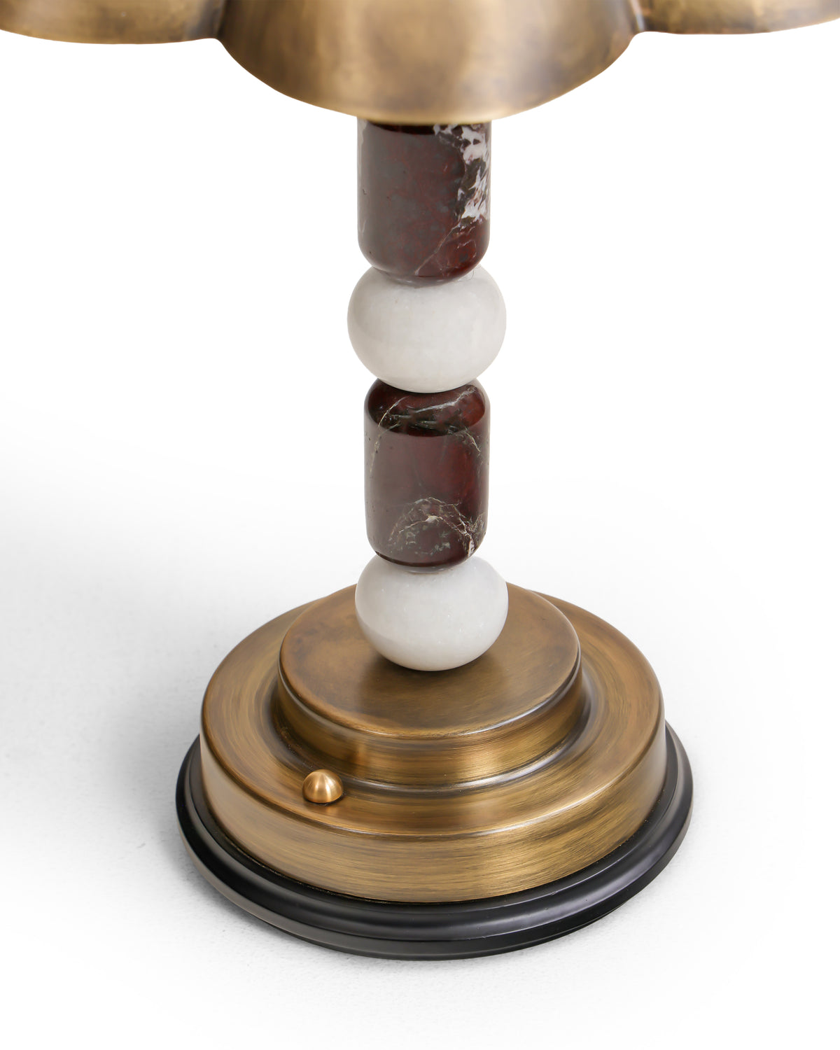 Totem I - Lavente | Cordless Rechargeable Table Lamp in Stone & Antique Brass