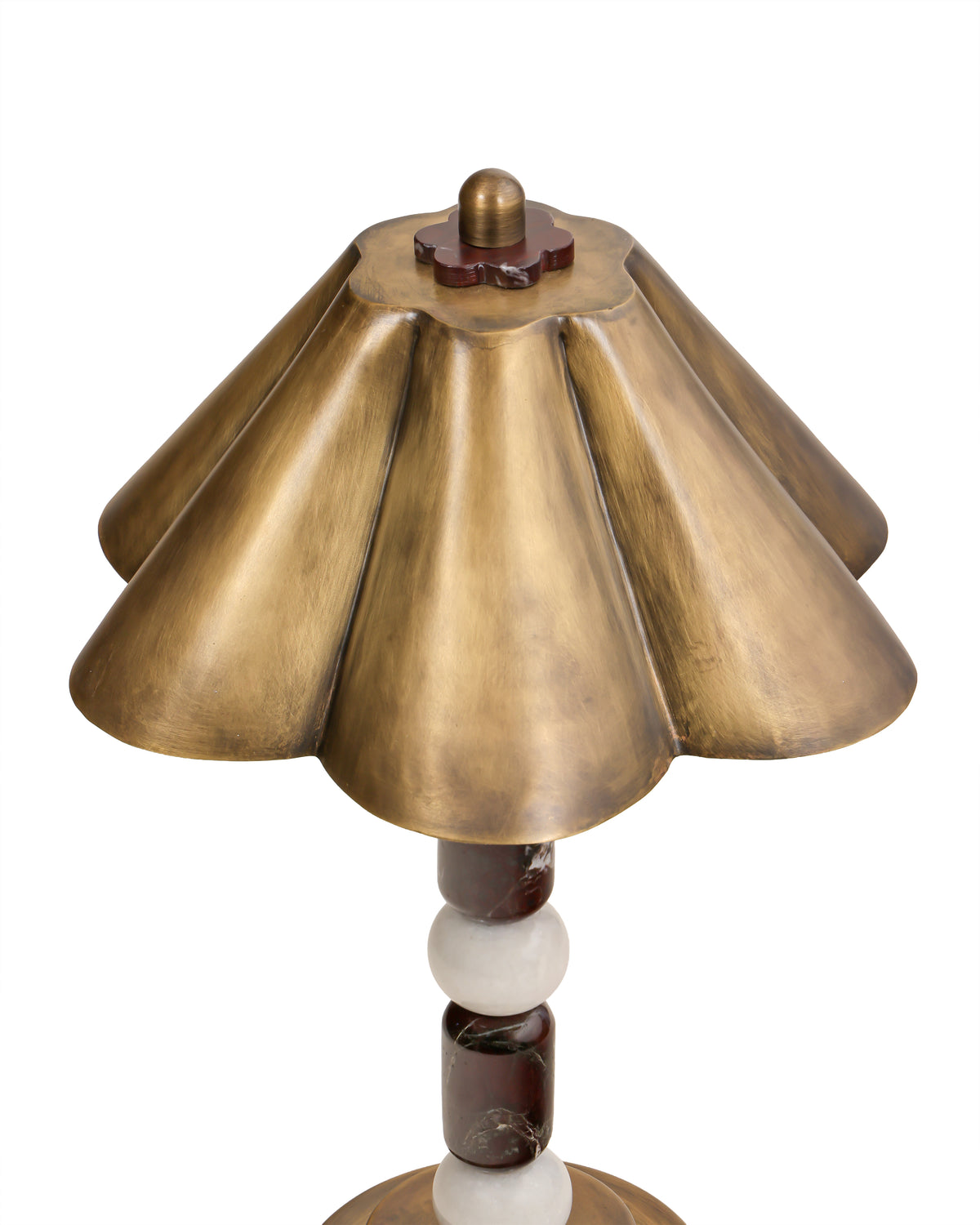Totem I - Lavente | Cordless Rechargeable Table Lamp in Stone & Antique Brass