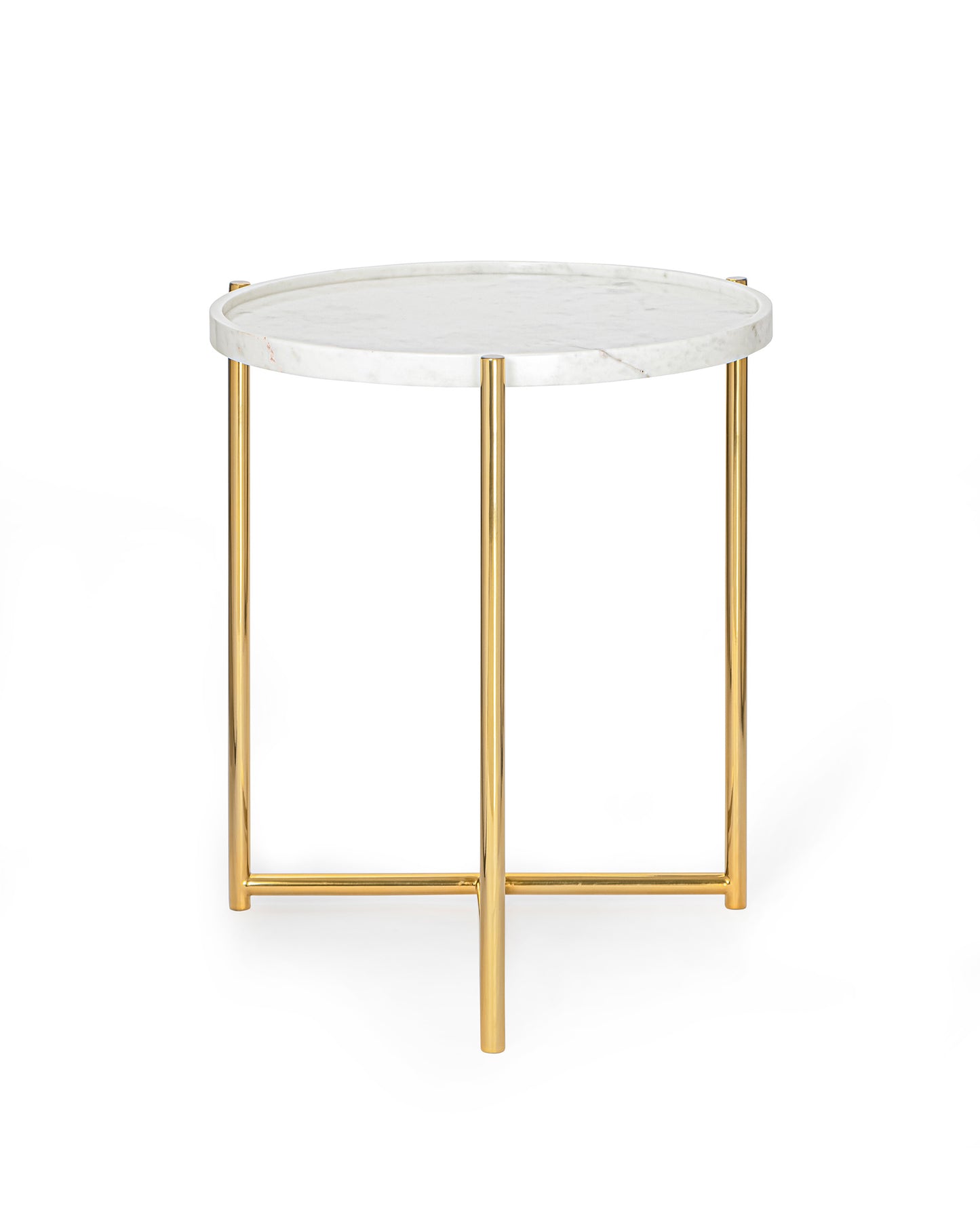 Tri Metal Table - Brass Gold