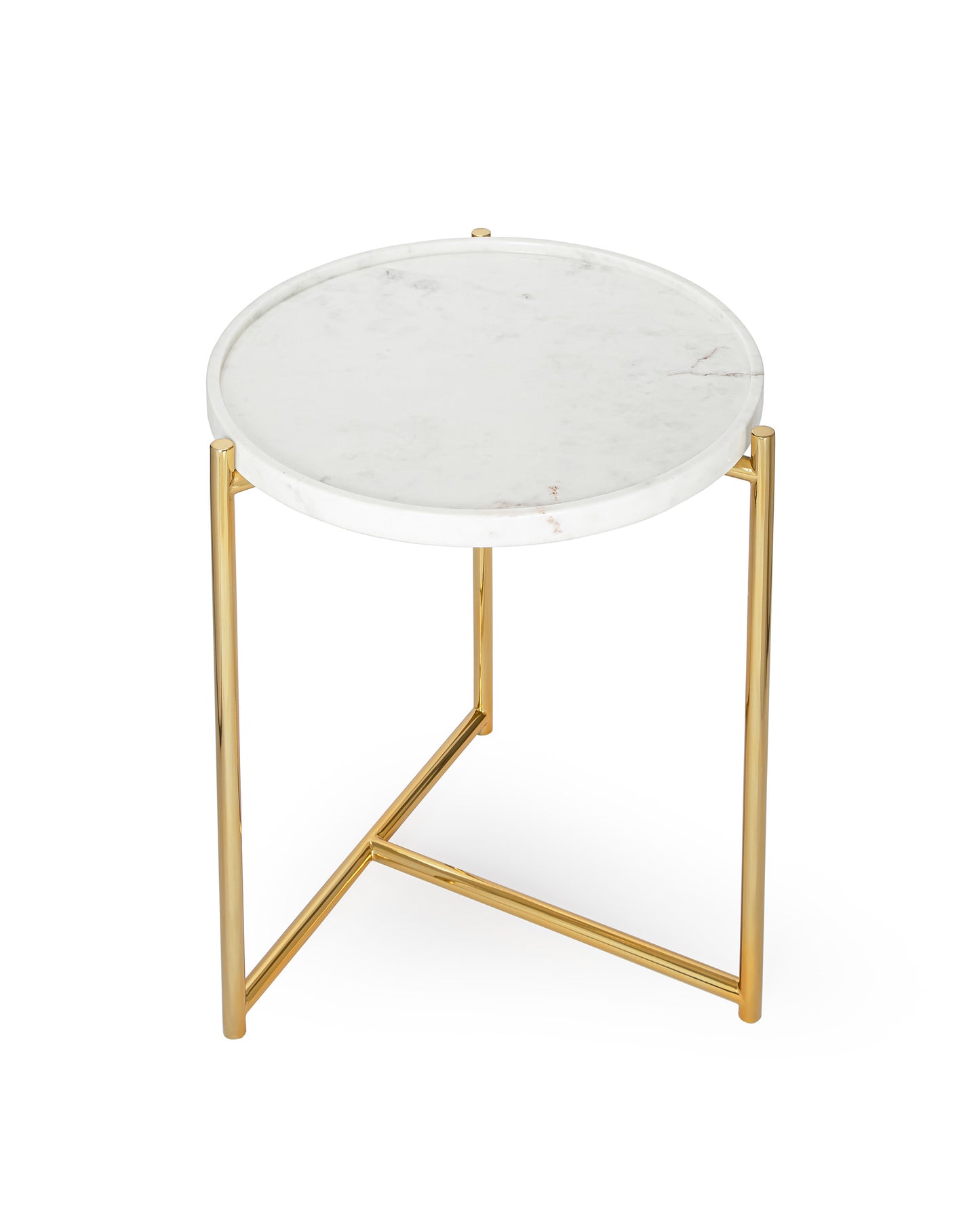 Tri Metal Table - Brass Gold