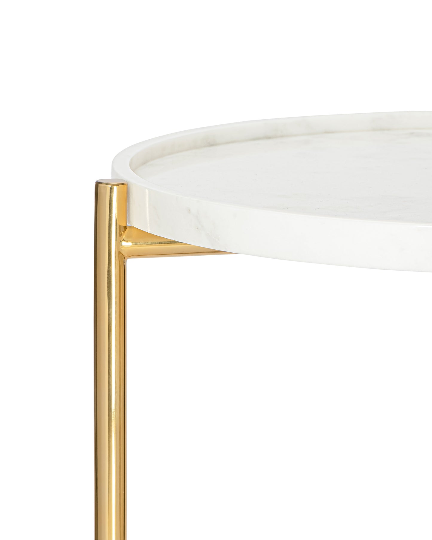 Tri Metal Table - Brass Gold
