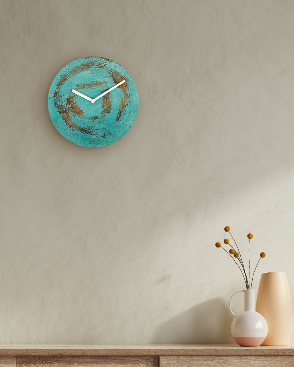 Wall O Clock - Verdigris